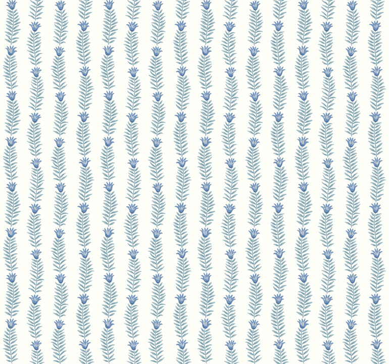 Eden White & Blue Wallpaper