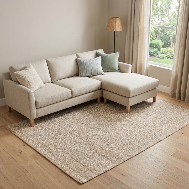 HomeRoots Jute Geometric Flatweave Handmade Area Rug