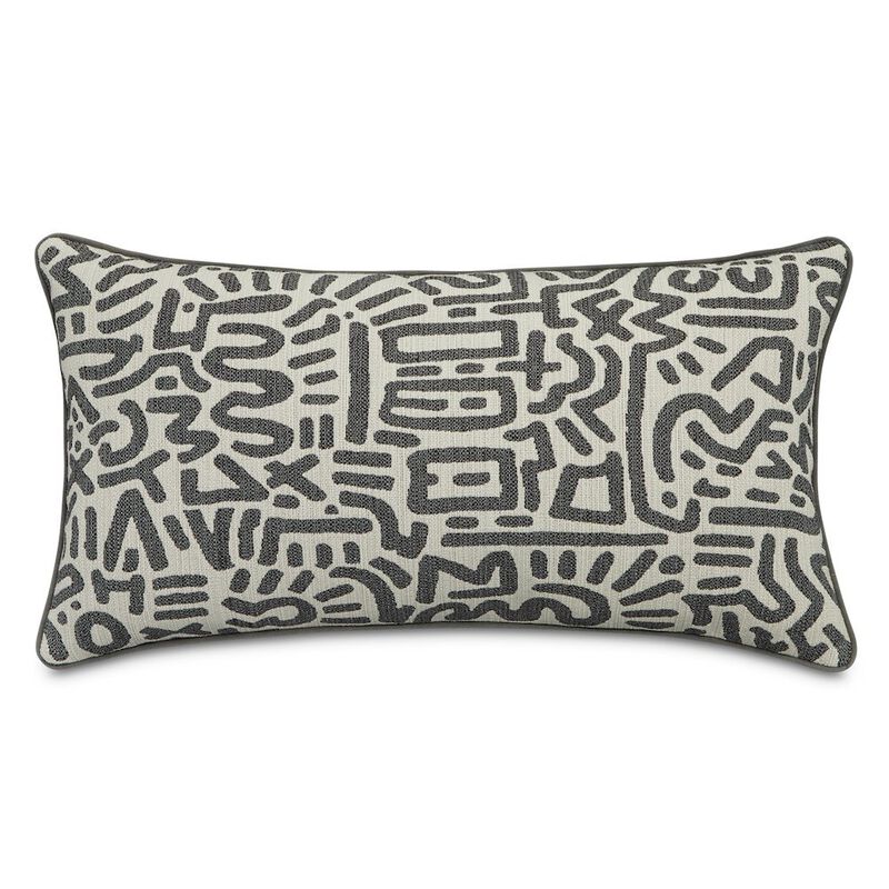Michael Amini Explorer Halsey 13x24 Oblong Pillow, Set of 2 - Slate