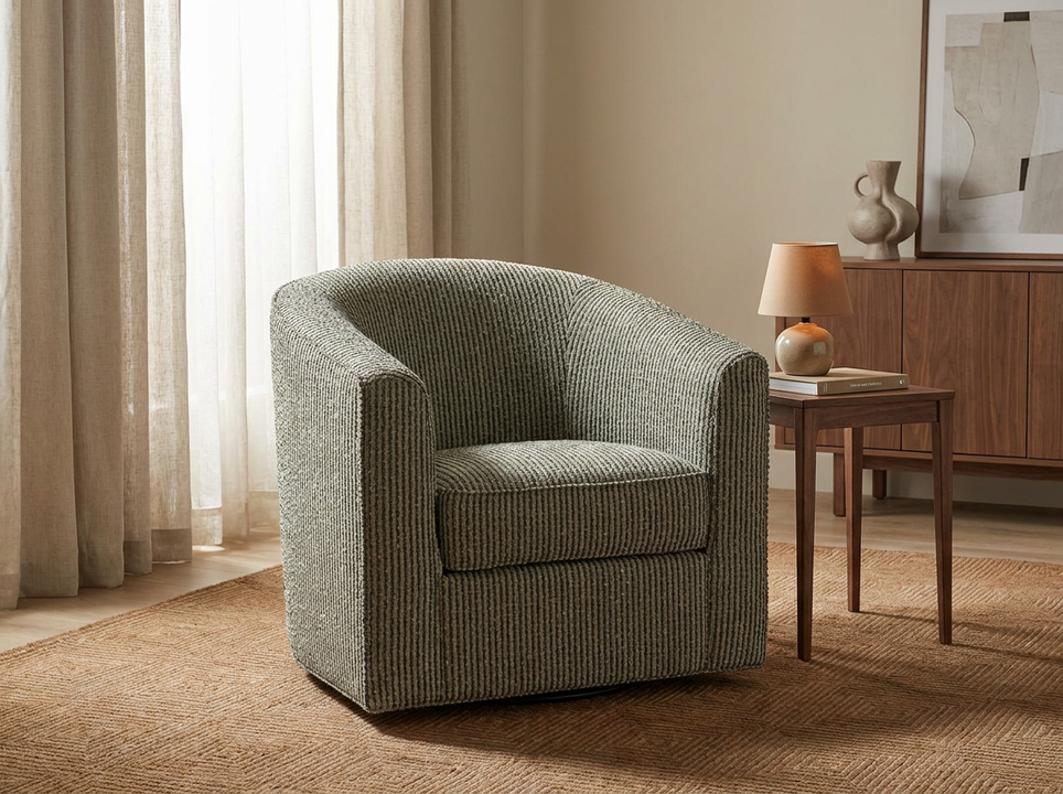 Tatum Tipi Taupe Swivel Chair