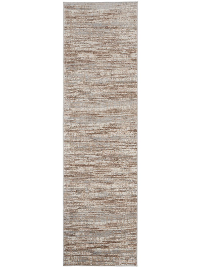 Elation ETN01 Ivory/Gray 2'2" x 14' Rug