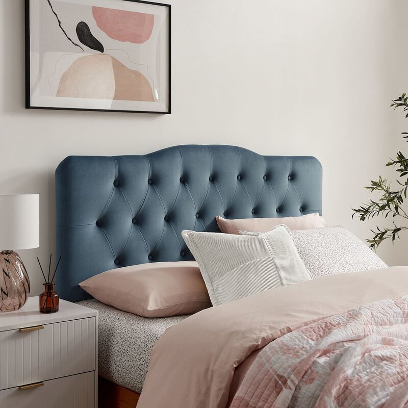 Annabel Stain-Resistant Performance Velvet Full Headboard image number 6