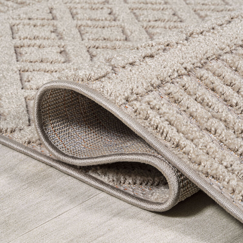 Ormond High-Low Modern Trellis Geometric Area Rug