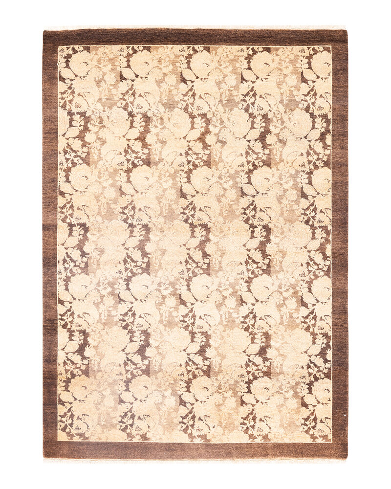 Mogul, One-of-a-Kind Hand-Knotted Area Rug  - Brown, 4' 3" x 5' 10"
