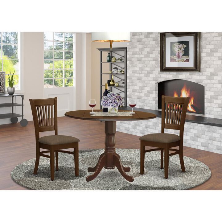3 Pc 2-drop-leaf Dining Table and 2 Dining Chairs