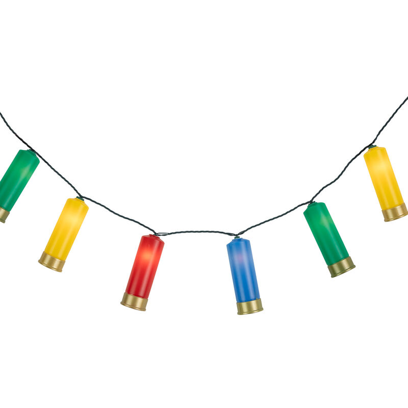 10ct Multi-Color Shotgun Shell Novelty Christmas Light Set  Clear Lights image number 3