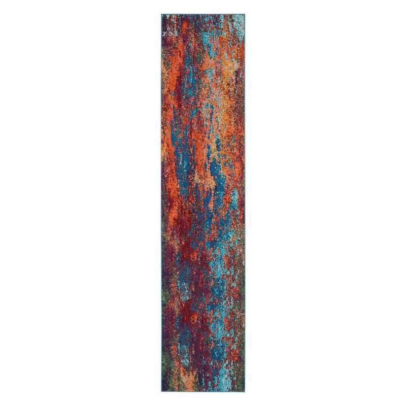 HomeRoots Abstract Power Loom Runner Rug image number 2