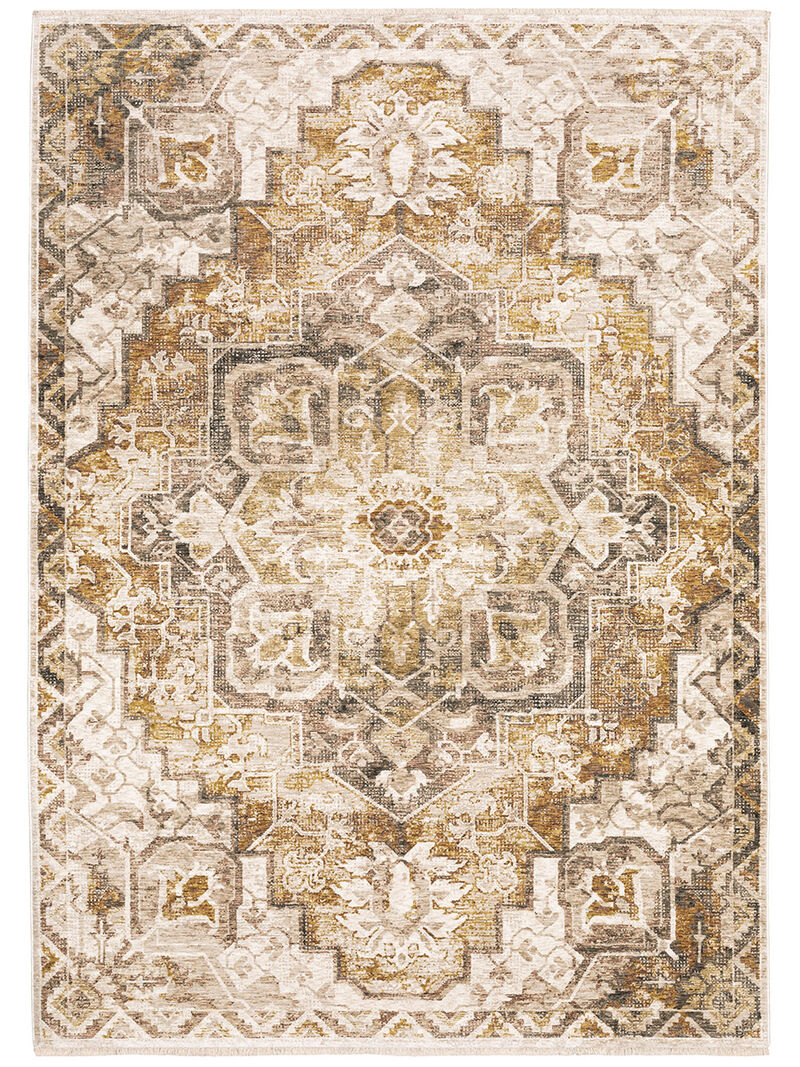 Maharaja 5'3" x 7'6" Gold Rug image number 0