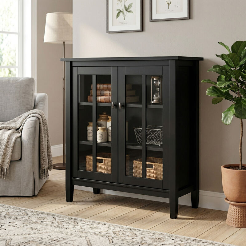 Warm Shaker Low Storage Cabinet image number 1