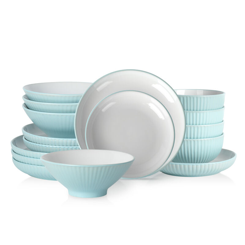 Christian Siriano Lustra Stoneware 16 Piece Dinnerware Set