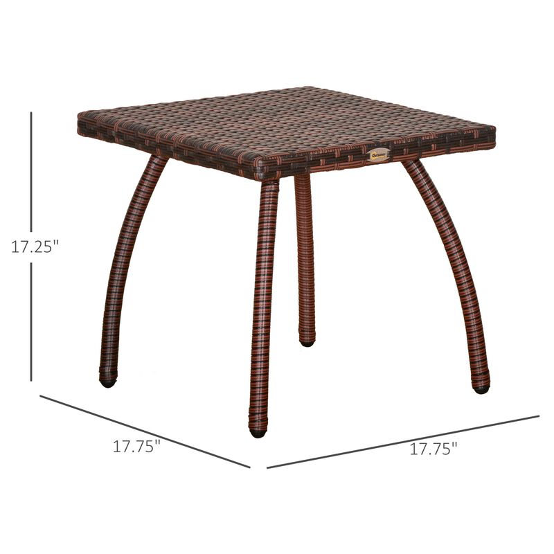 Outdoor Side Table: Wicker Patio Furniture with All-Weather Material