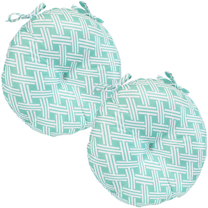 Sunnydaze Set of 2 15" Replacement Bistro Chair Seat Cushion