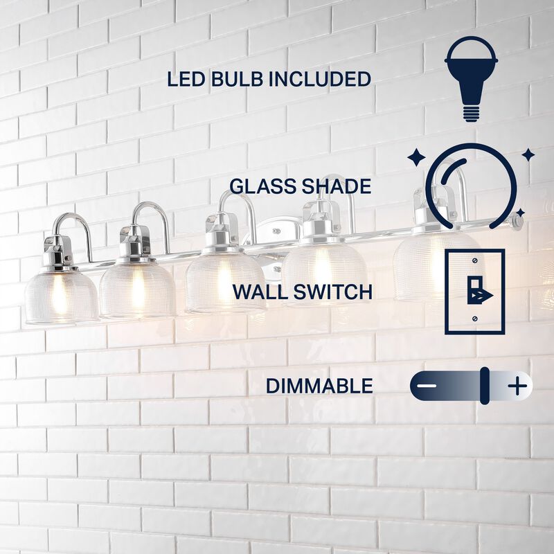 Virginia Metal/Glass LED Vanity Light