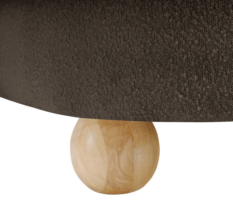 Meridian Furniture Daphne Brown Boucle Fabric Sofa