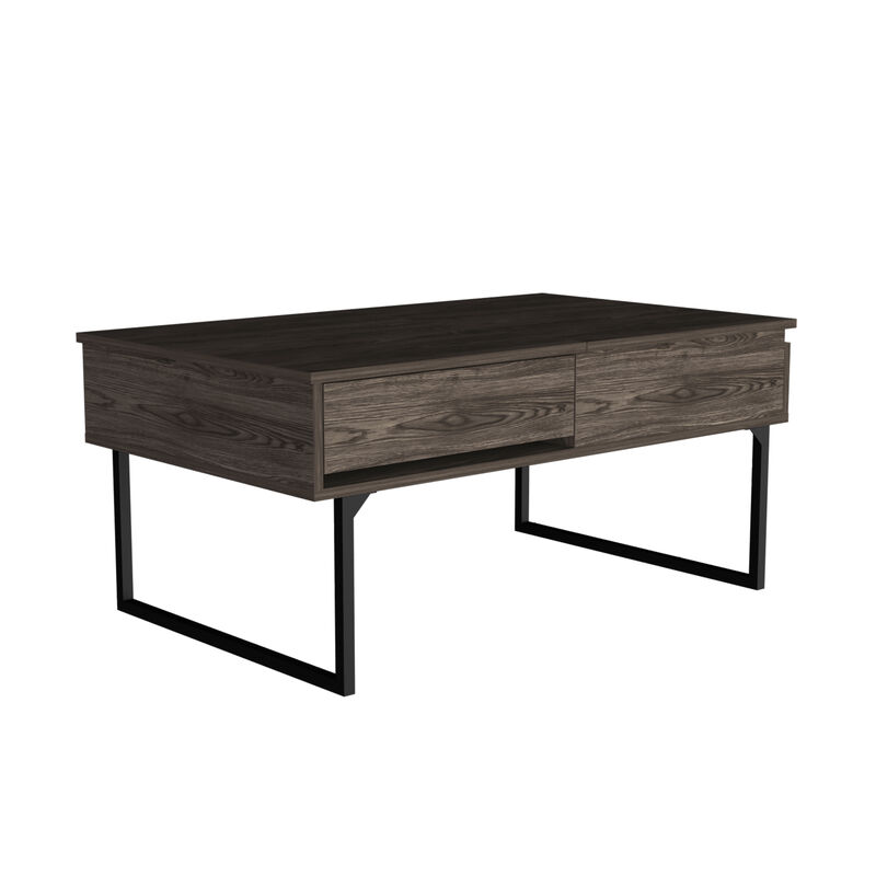 Lift Top Coffee Table With Drawer Vezu, Living Room, Dark Walnut image number 5