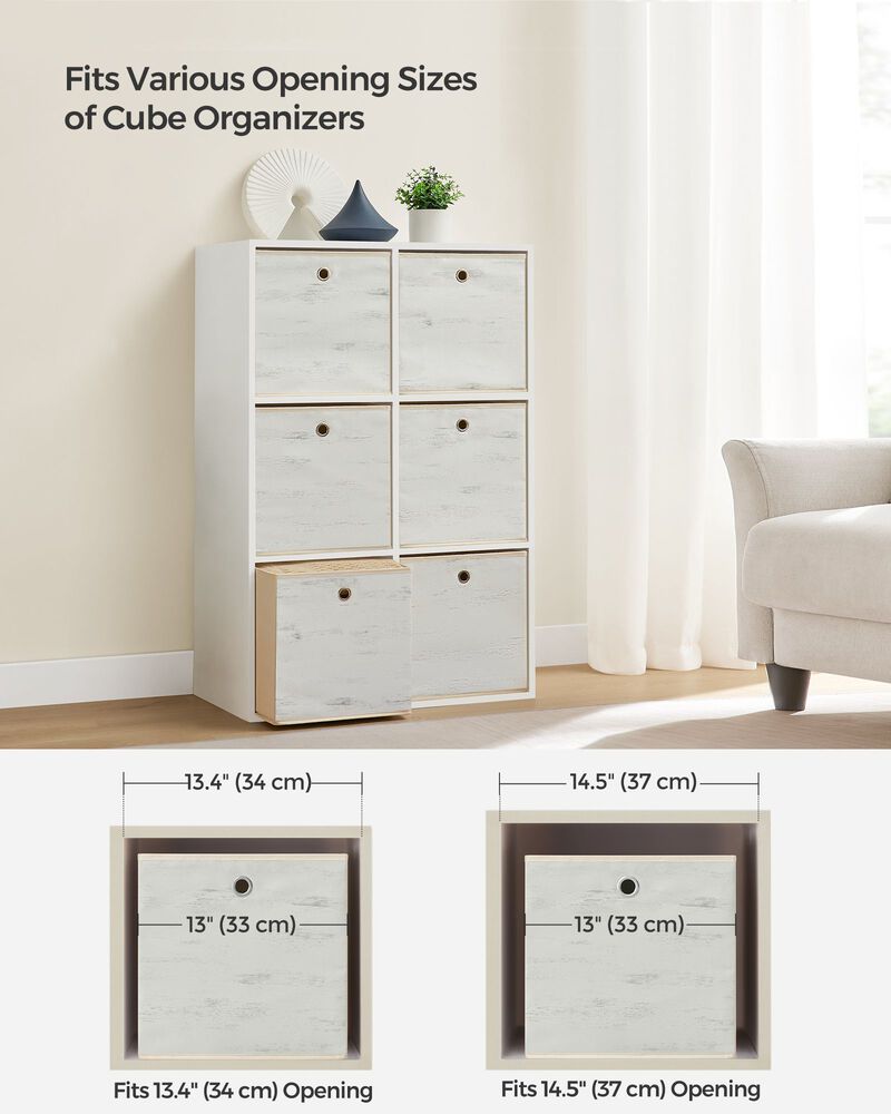 Foldable Storage Organizer Boxes &ndash; Set of 6 Storage Cubes for Clothes
