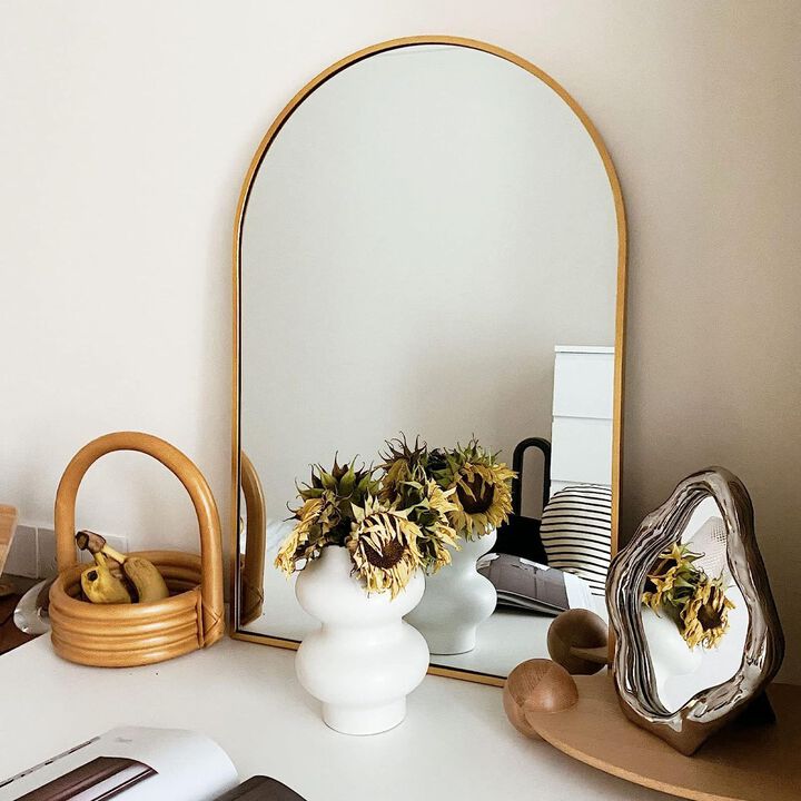 ELEMENT ACE 24x36 Inch Arched Wall Mirror with Shatterproof Film and Premium Anti-Rust Aluminum Frame for Modern Bathrooms