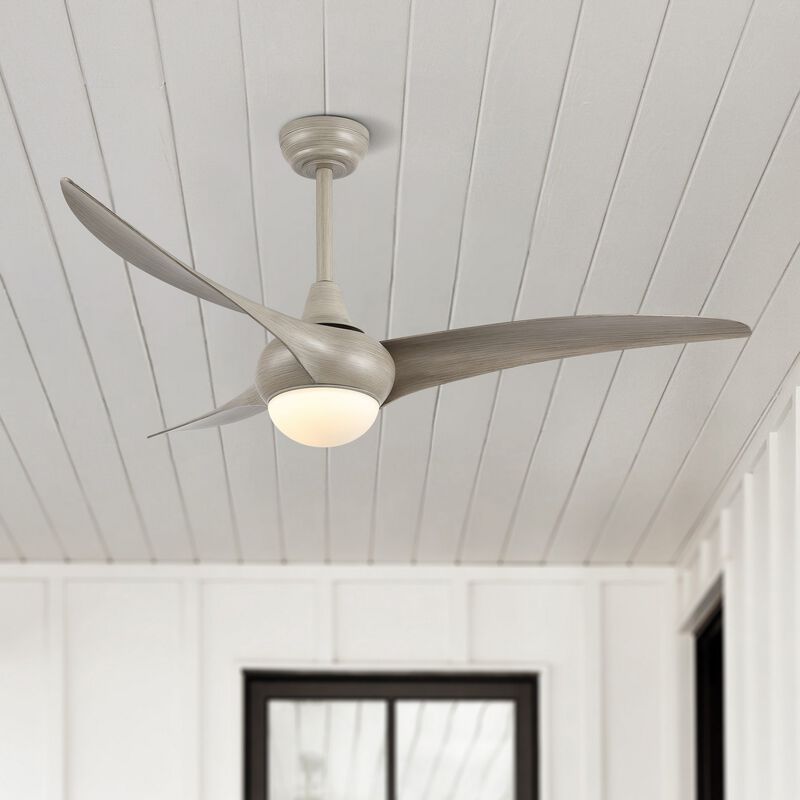 Aviator Coastal Vintage Iron/Plastic Retro Swirl Integrated LED Ceiling Fan