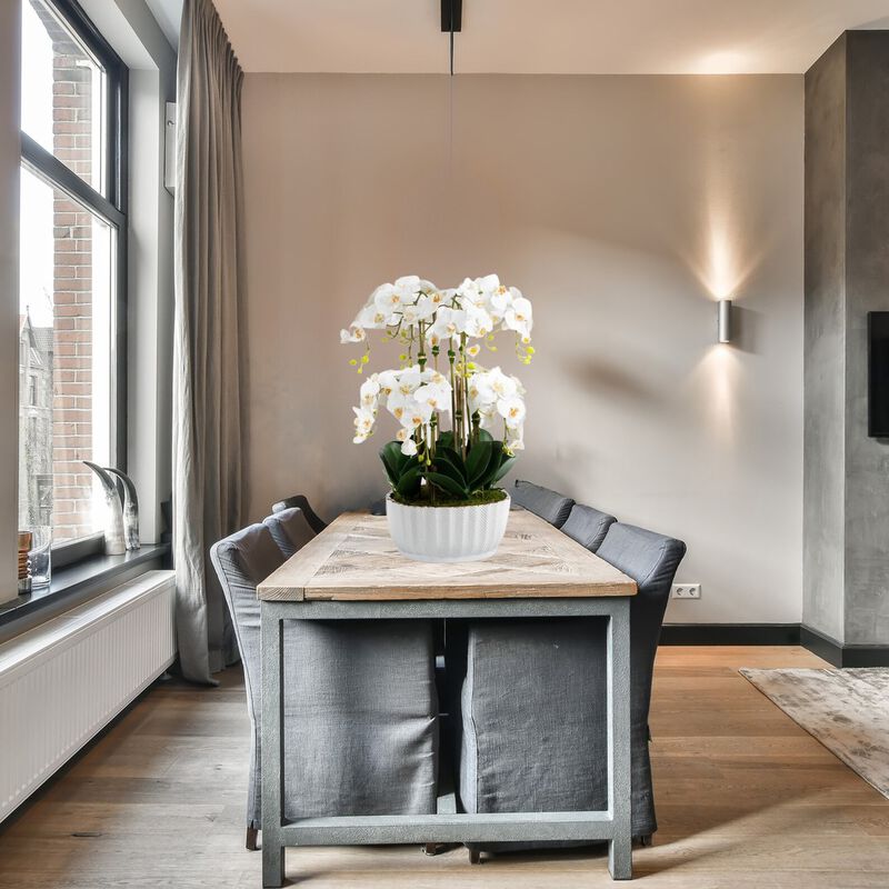 Faux Orchid Centerpiece - Silk Orchid Arrangement - 26”