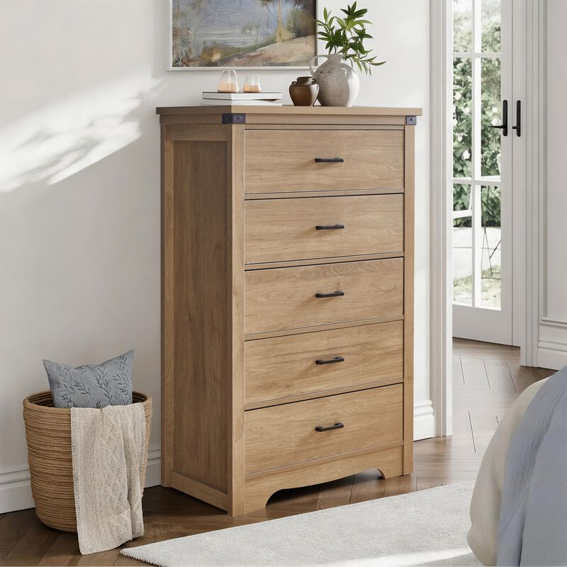 Boxkux Farmhouse 5 Drawer Chest image number 3