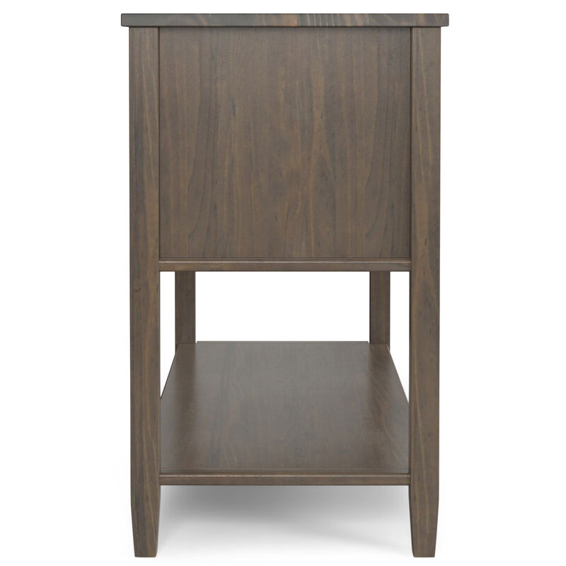 Ela SOLID WOOD 48 inch Wide Transitional Console Table in Smoky Brown