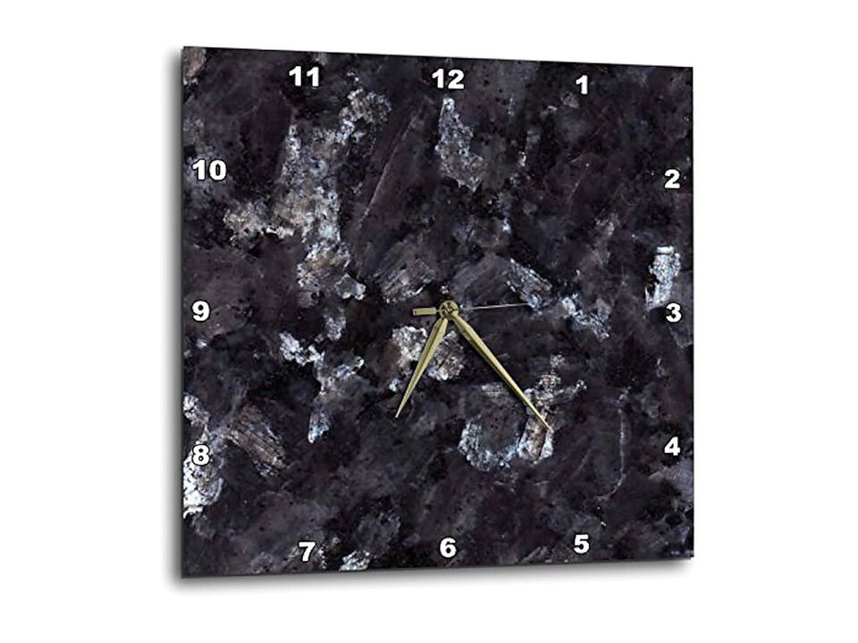 Blue Pearl Granite Wall Clock 15 Inch Home Decor