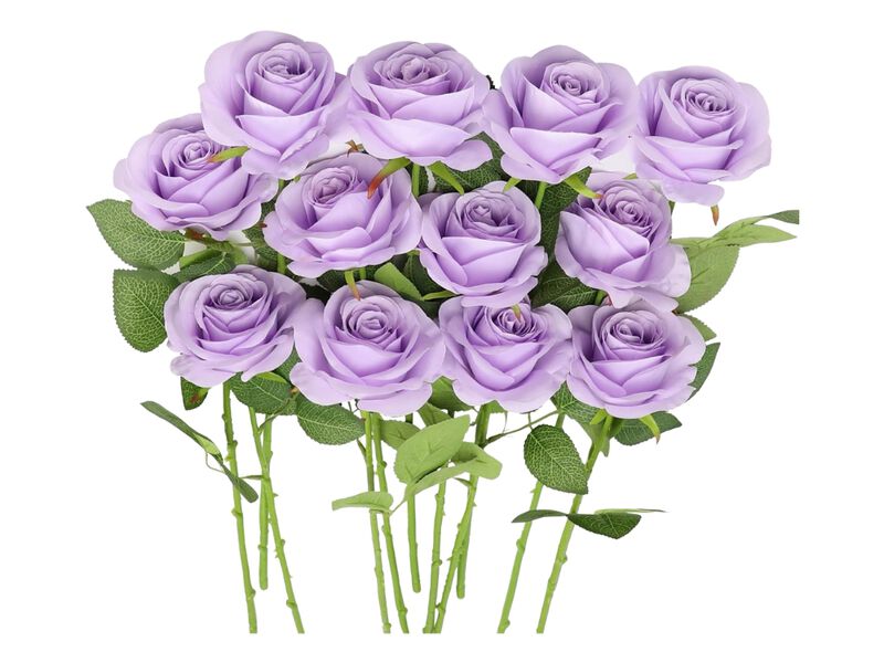 12 Piece Lavender Artificial Flower Stems Long Stem Wedding Centerpiece Decor image number 0