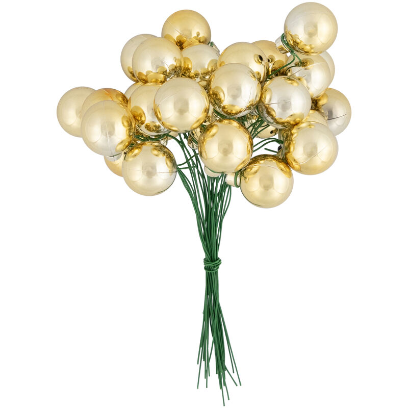 6.75" Gold Shatterproof Ball Ornament Christmas Pick image number 3