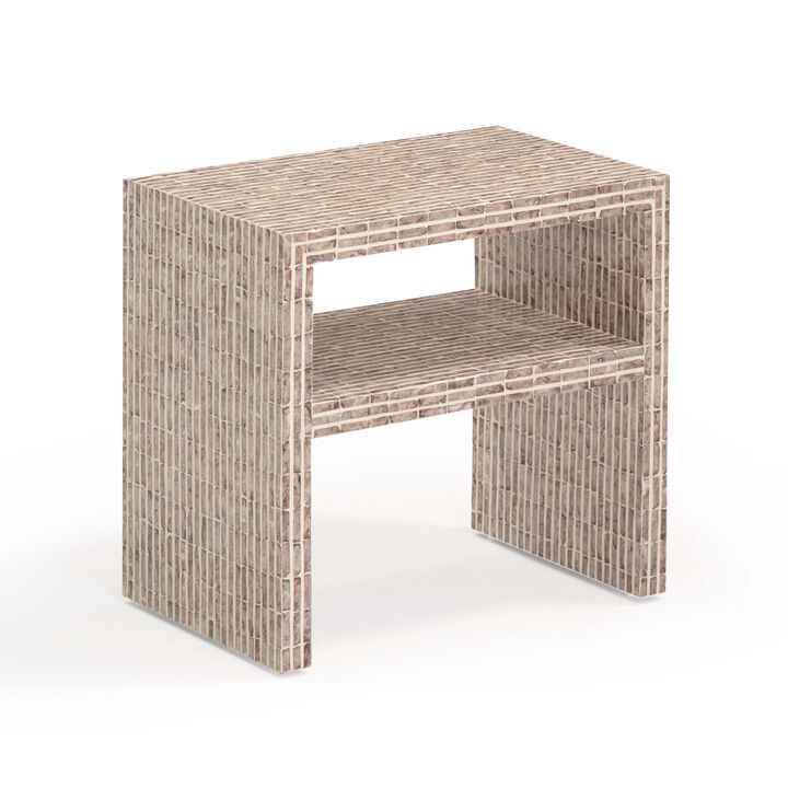 Tov Furniture Derry Lavender Capiz Shell Nightstand