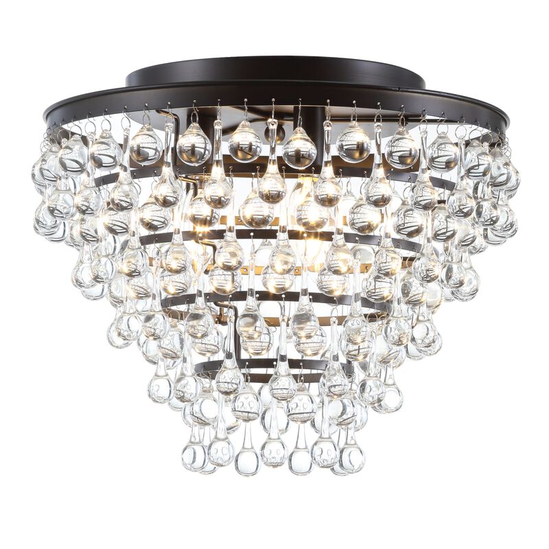 Toronto Metal/Crystal LED Flush Mount