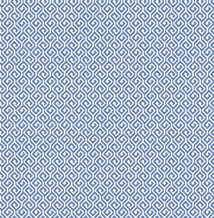 Sete Denim Greek Key Wallpaper
