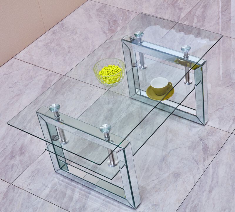Gutzed Transparent tempered glass coffee table image number 6