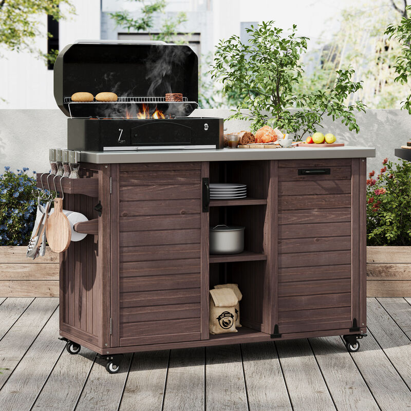 Large Outdoor Kitchen Island image number 2
