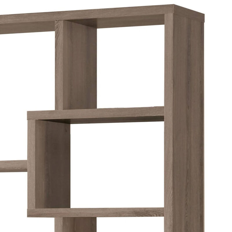 Multiple Cubed Rectangular Bookcase, Gray