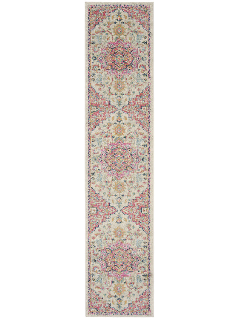 Passion PSN25 Ivory/Pink 2'2" x 12' Rug image number 0