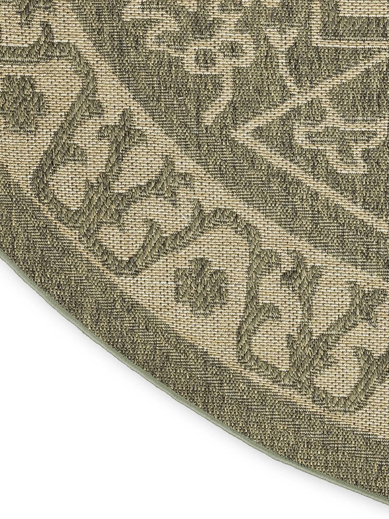 Tulum TLM05 Olive 8' x Round Rug image number 2