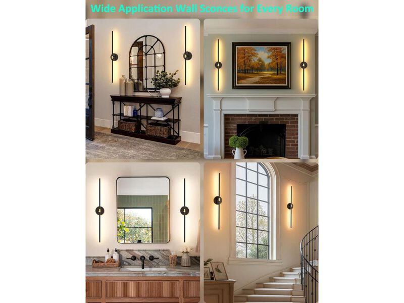 Battery Wall Sconce Set of 2 Rechargeable LED Lamp for Bedroom Living Room image number 1