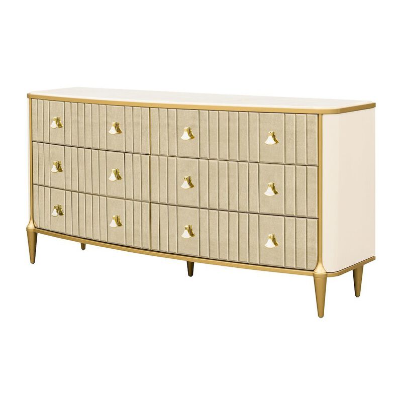 Michael Amini Scotts Square Dresser - Light Champagne image number 0