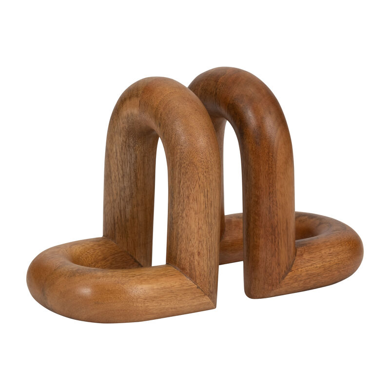 Wood S/2 7" Loopy Bookends image number 2
