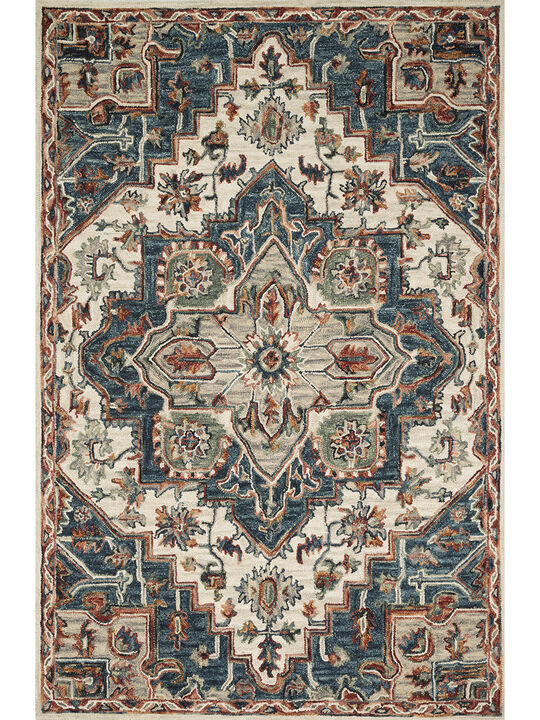 Victoria VK16 Blue/Red 3'6" x 5'6" Rug