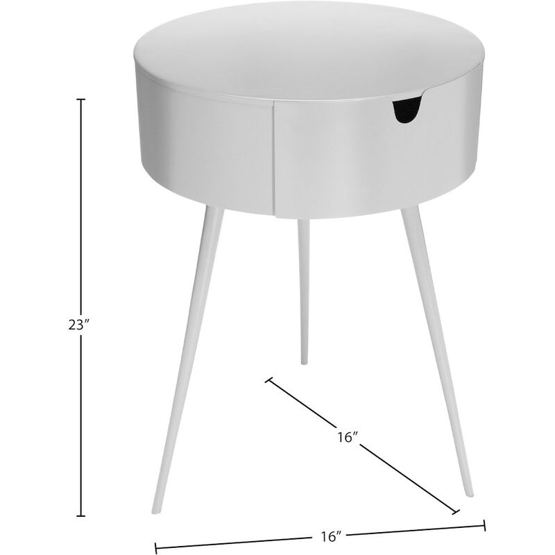 Meridian Furniture Bali White Night Stand