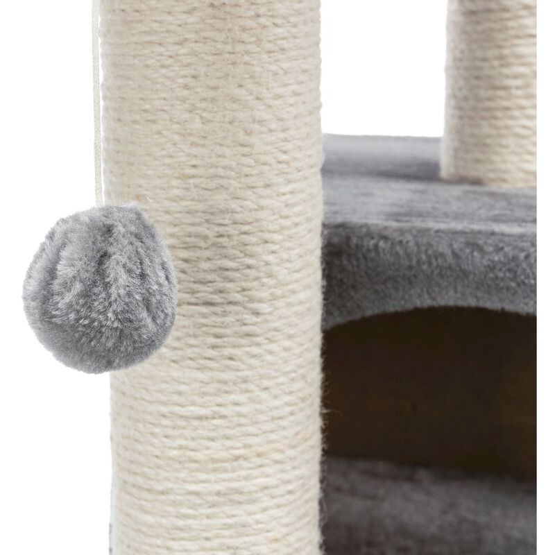 TRIXIE Valencia Plush & Sisal 3-Level 28" Cat Tree with Scratching Posts & Condo image number 4