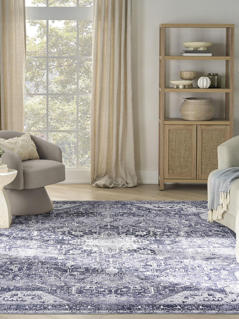 Nourison Washables NWB15 Charcoal/Gray 8' x 10' Rug