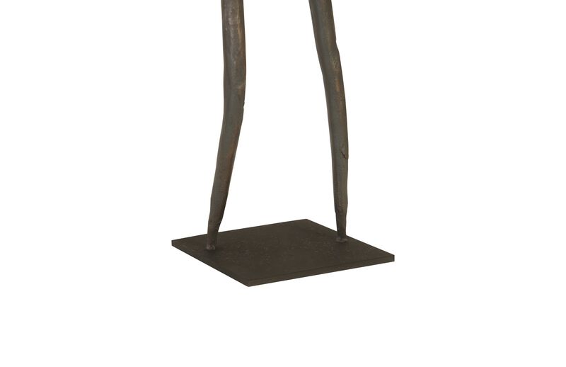 Abstract Arm Up Figure on Metal Base