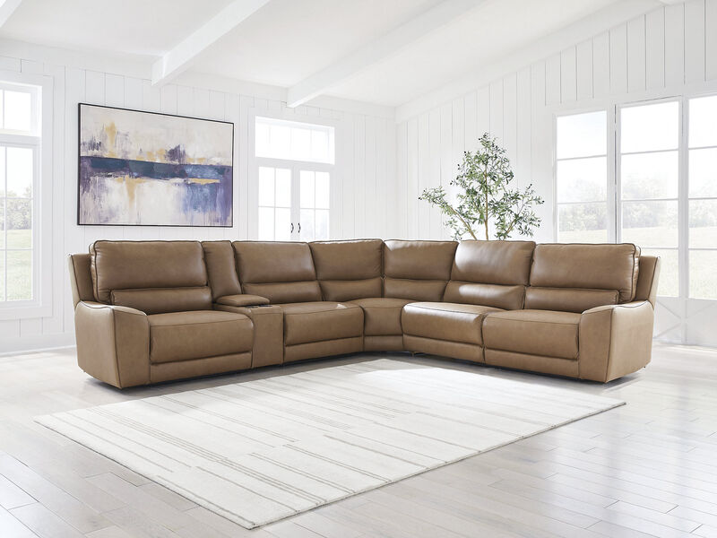 Silverbrooke 6-Piece Reclining Sectional with Storage Console image number 1