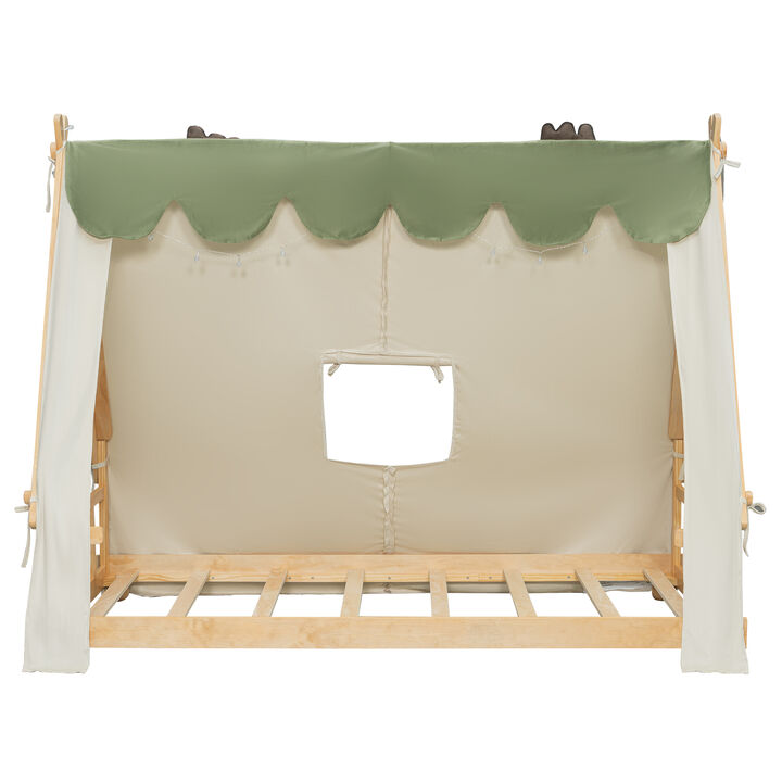 Weltfi Kids Tent House Bed Frame