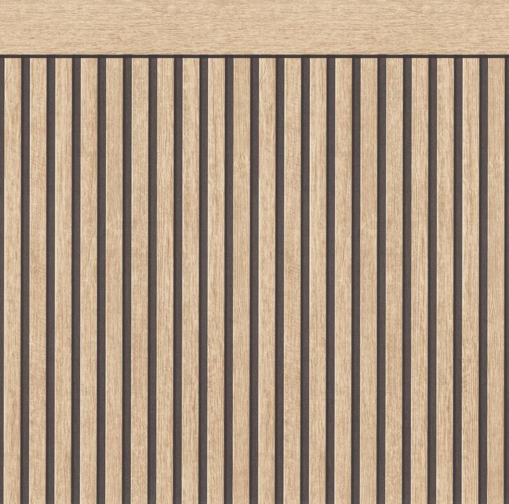 The Woods and Wicker Dado Panel Effect Motif Bronze Brown Wallpaper WW22226
