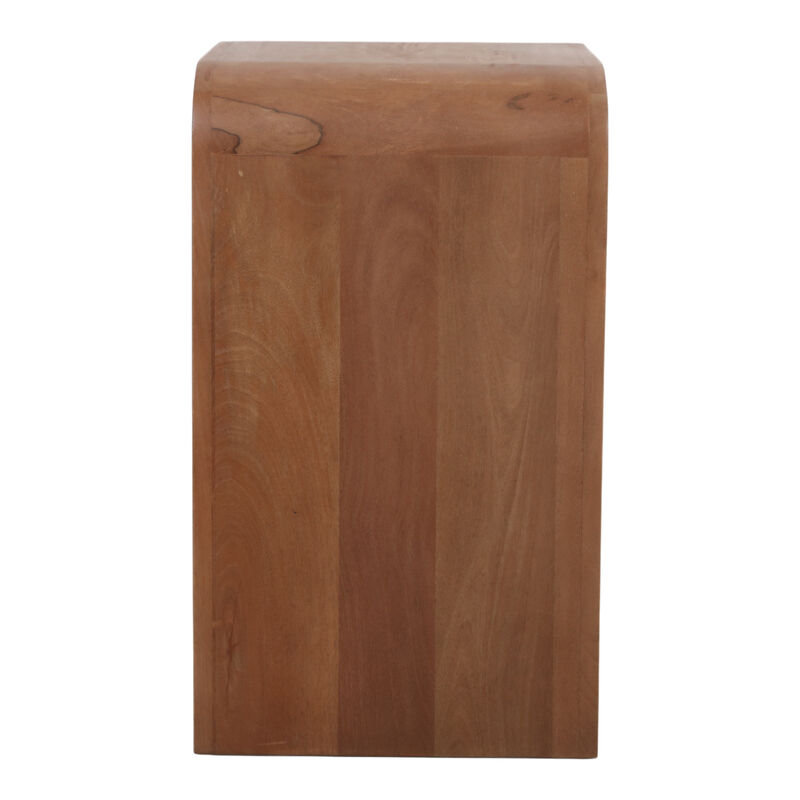 Chestnut Mango Wood Side Table with Shelf image number 2
