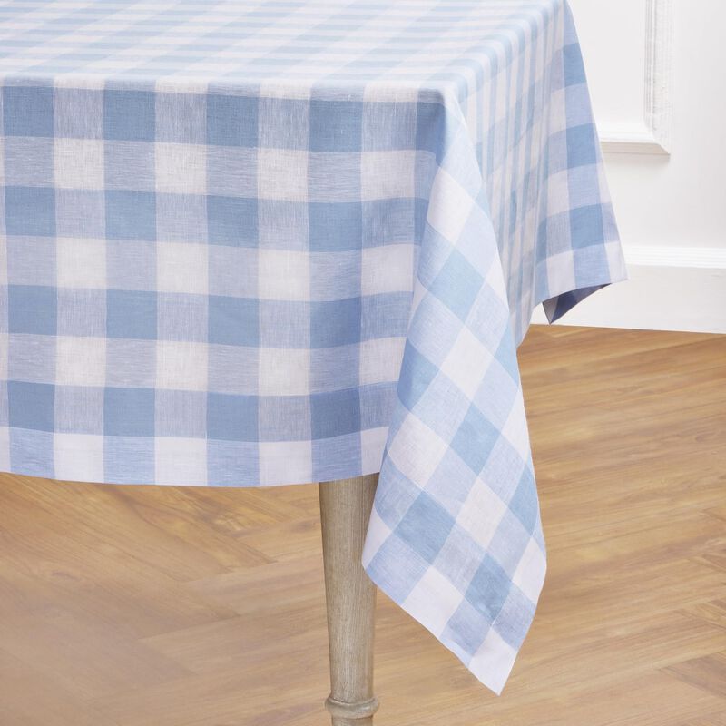 Solino Home 100% Pure Linen Tablecloth - Buffalo Check
