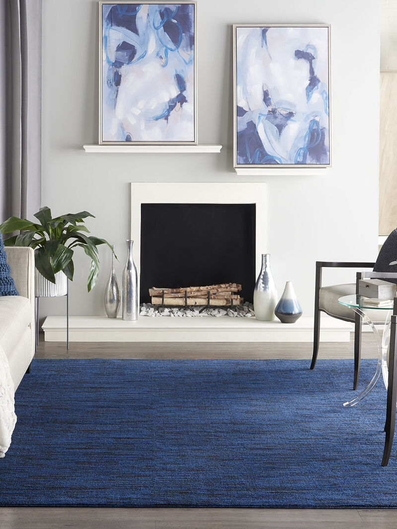 Nourison Essentials NRE01 Midnight Blue 7' x 10' Rug image number 9